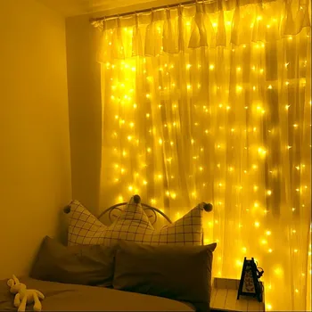 

100 LED Curtain String Lights Outdoor Fairy light String Christmas Light for Wedding Halloween Home Garden Party Decor