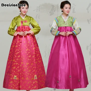 

2020 embroidered korean hanbok dress women traditional wedding clothing ethnic performance dance costume female outfit