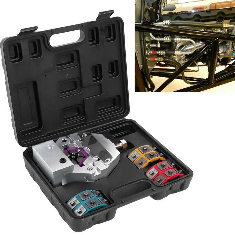 Manual A/C Hose Crimper Kit Portable Air Conditioning Hose Crimping