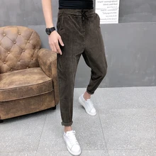 Pantalones Hombre, мода, Осень-зима, уличная одежда, мужские штаны, универсальные, одноцветные, облегающие, хип-хоп, шаровары, штаны для мужчин, 36