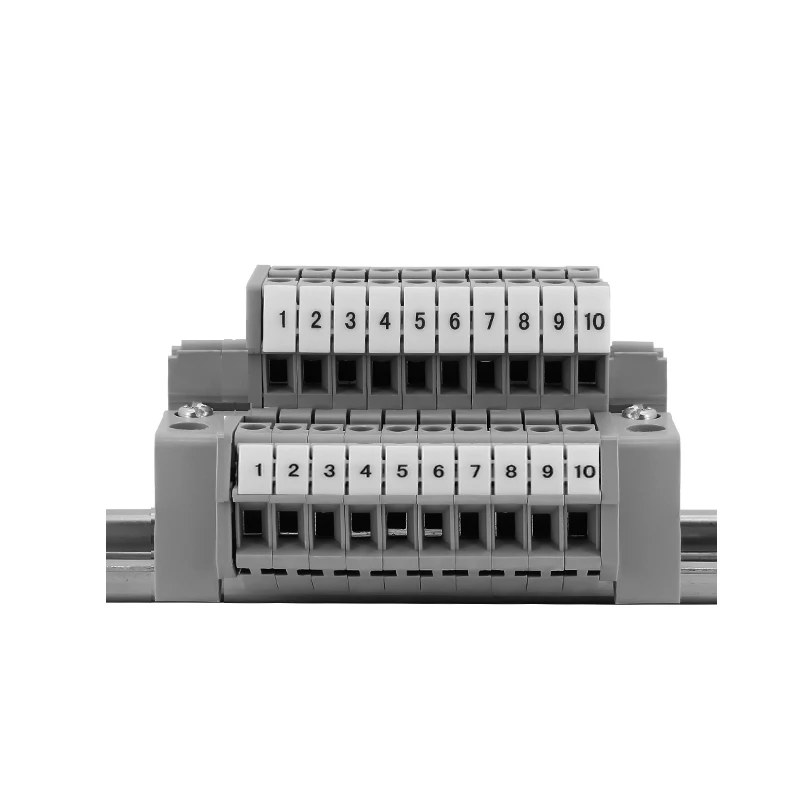 Double Layer Screw Clamp MBKKB2.5 MBKKB-2.5 DIN Rail Terminal Blocks Kit Set 500V 24A din rail terminal block