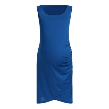 

Maternity Dress Women Pregnant Maternity Nursing Solid Breastfeeding Summer Daily Jumper Skirt