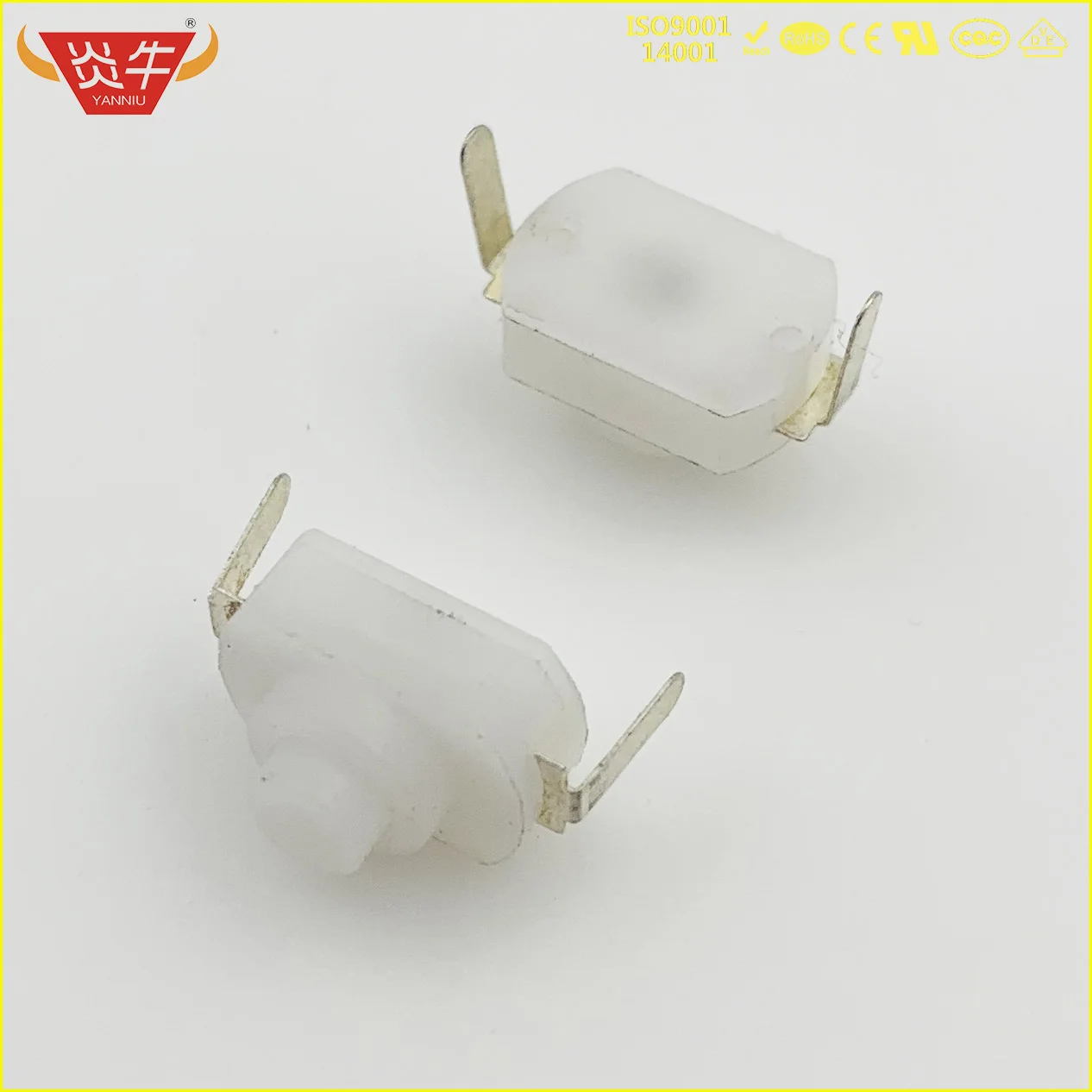 High power LED flashlight switch Self Locking Rectangular Push Button Switch Bending 2Pin 18x12 mm KAN-15 1208YD 16340