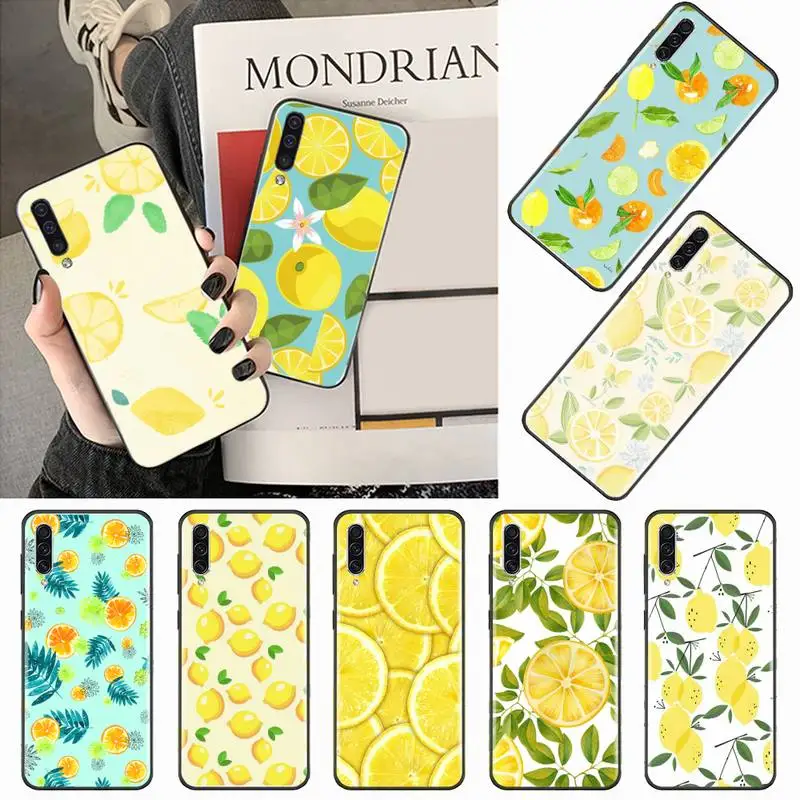 

lemon food fruit summer Phone Case For Samsung galaxy S 7 8 9 10 20 edge A 6 10 20 30 50 51 70 note 10 plus