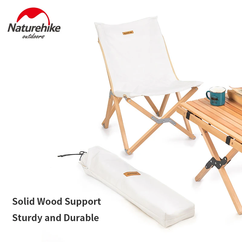  Naturehike Outdoor Folding Chair Solid Wood Camping Fishing Chair Portable Picnic Sketch Wooden Cha
