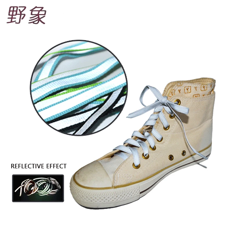 

12 pairs wholesale originality reflective shoelaces design for night run walk shoelace light-reflecting sneaker shoelaces