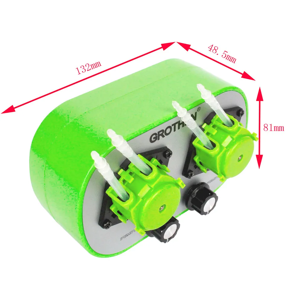 DC 12V Basic Variable Speed Peristaltic Pump with 2 Pump Head, Peristaltic Pump.Flow Rate 4~120 mL/min