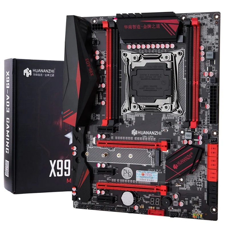 HOT-HUANANZHI X99 LGA2011-3 материнская плата с M.2 NVMe слот скидка материнская плата с ЦПУ Xeon E5 2678 V3 ram 64G(4x16G) 1866 REG