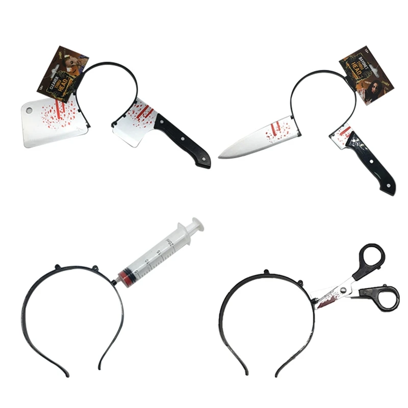 

Halloween Decor Horror Knife Bloody Halloween Party Supplies Haloween Headband Props For Festival Decor