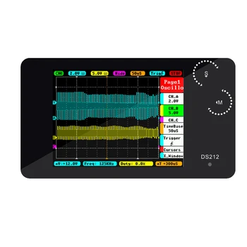 

Portable 2 Channel Digital Oscilloscope USB Interface Full Color TFT Display 8MB Memory Storage Bandwidth