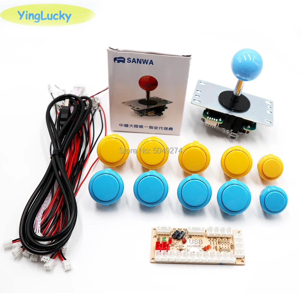 Джойстик Sanwa 8YT OBSF 24 мм аркадный набор для рукоделия джойстик USB ПК энкодер