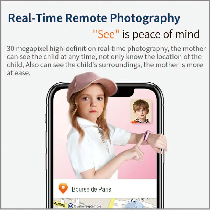  HW11 Smartwatch Child GPS Tracker SOS Smart Monitoring Positioning Waterproof Wearable Device Phone