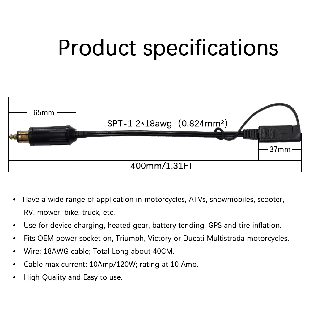 1 шт. разъем DIN Hella Powerlet для адаптера батареи SAE соединительный кабель мотоциклов BMW