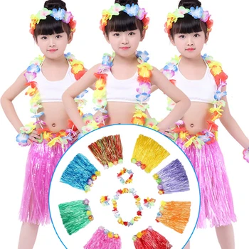 

Plastic Fibers Girls Woman Hawaiian Hula Skirt Hula Grass Costume Flower Skirt Hula Dance Party Hawaii Beach