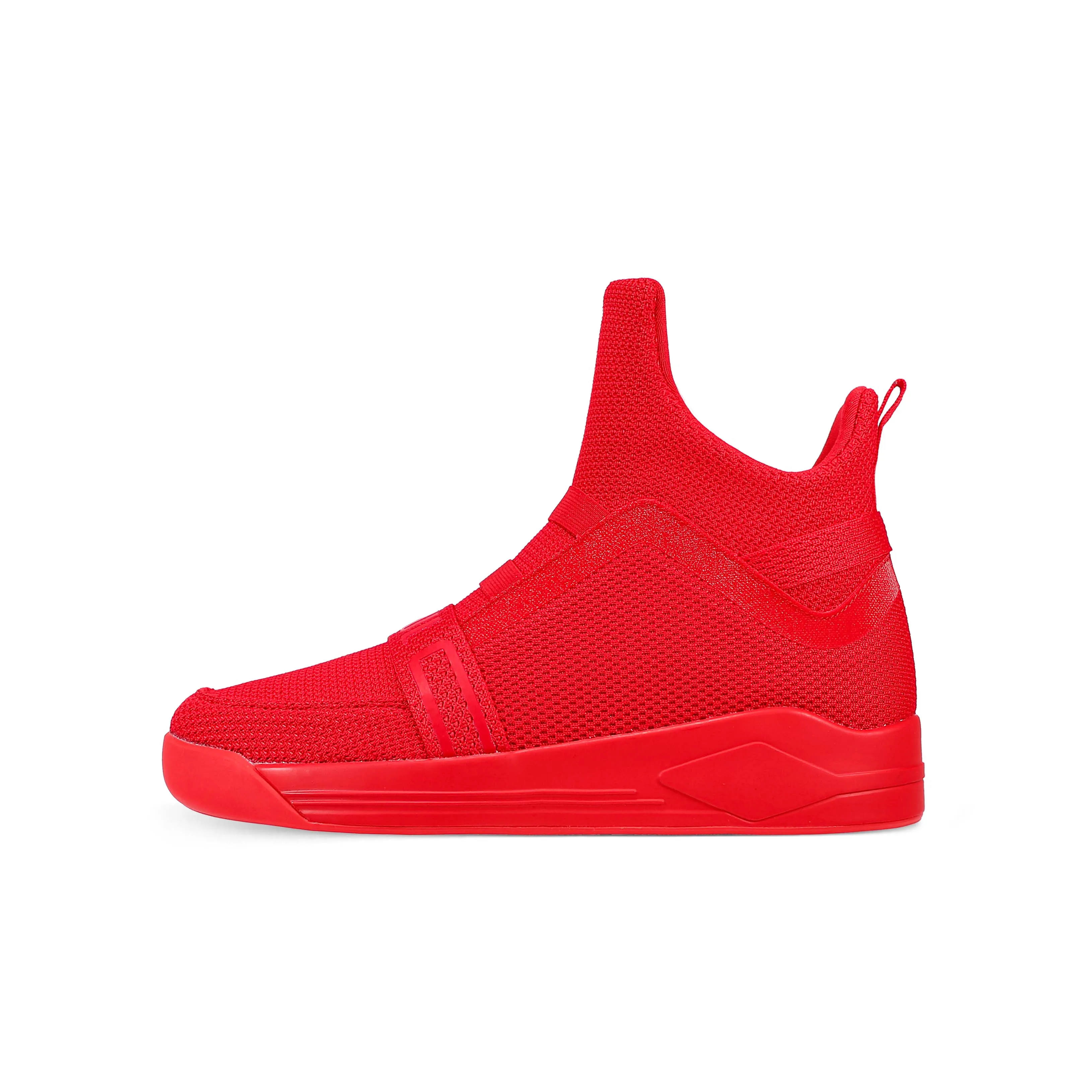 Soulsfeng High Top Knitted Sneakers For Men Size14 Shock-absorbing Non-slip Running Shoes For Women Black White Red Customizable