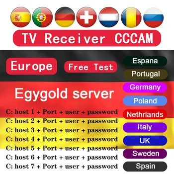 

Support the European Egygold server Ccam stable latest 1 year Spain Italy satellite TV Receiver CCCAM 7 line WIFI HD channel