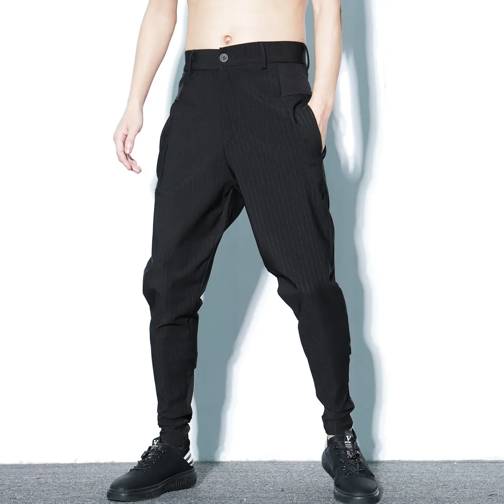 

Men Loose Stripe Casual Pant Male Streettwear Hip Hop Harem Pants Joggers Sweatpants Cargo Trousers