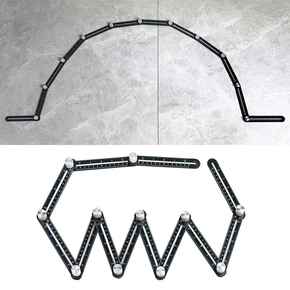 KDABJD Construction Multi-Angle Measuring Ruler Aluminum Alloy Folding Positioning Ruler Professional Floor Tile Positioning Tool KDABJD Construction Multi-Angle Measuring Ruler Aluminum Alloy Folding Positioning Ruler Professional Floor Tile Positioning Tool