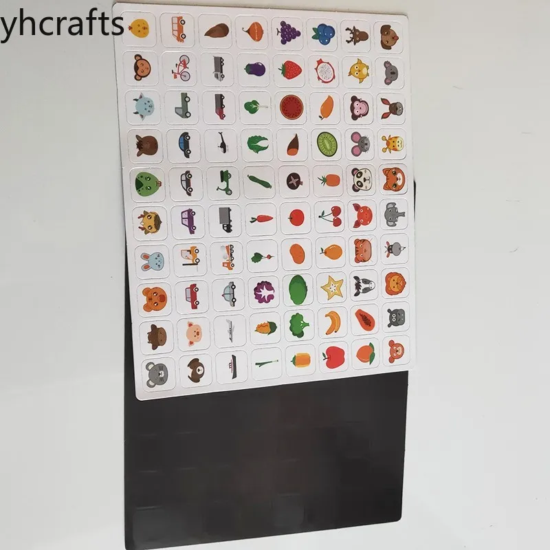 80PCS/Lot animals fruits vegetable vehicle fridge magnet Home decoration Early learning educational toys DIY crafts Kindergarten