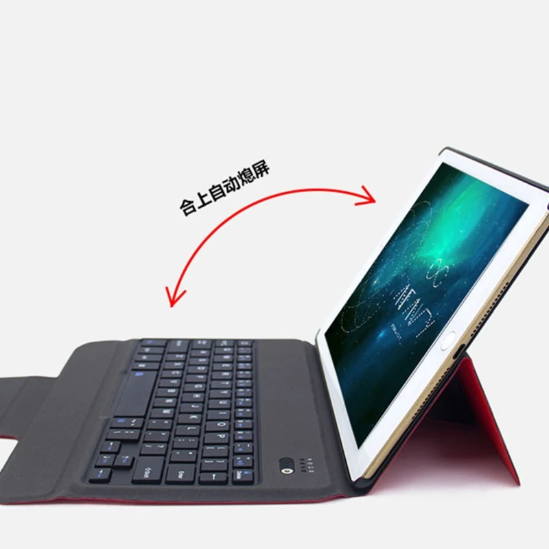 Чехол с Bluetooth клавиатурой с подставкой и интеллектуальным переключателем для iPad Air 2/Pro 9," D08B