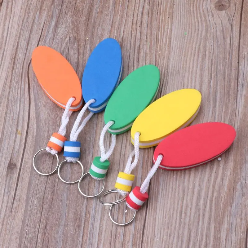 5 Pieces Oval Floating Keychain Keyring 