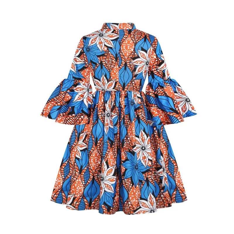 Sexy V Neck Mini Dress Women African Clothes Summer Dashiki Floral Print Dress Casual Party African Dresses For Women african dress women party dress