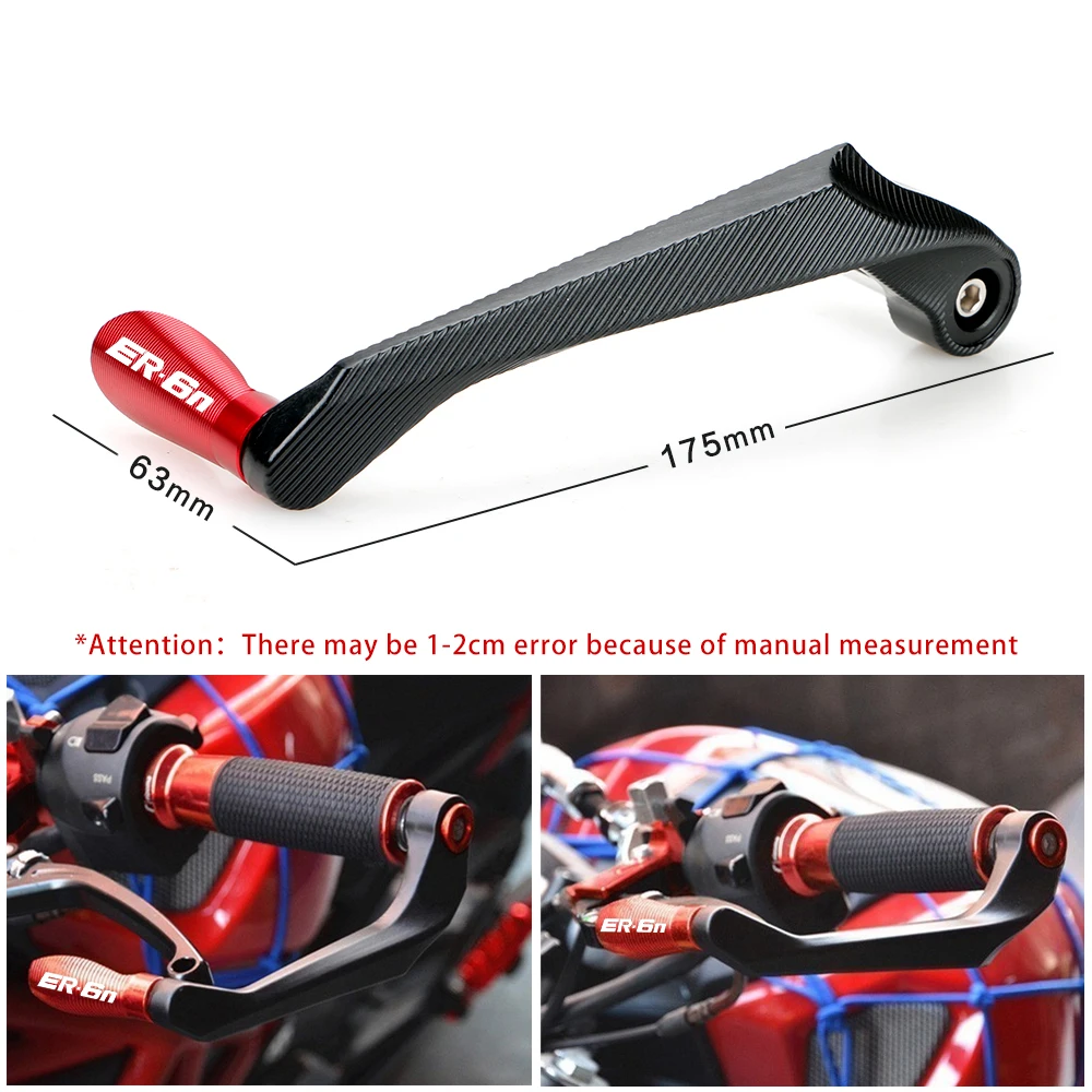 Для Kawasaki ER 6N ER6N ER-6N 7/8 ''22 мм Универсальные рукоятки для руля защита сцепные рычаги защита мотоцикла