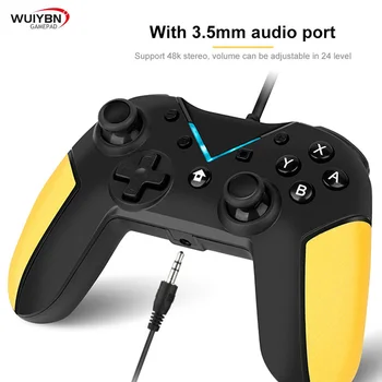 

USB Wired Switch Controller Gamepad Joystick With 3.5 Headphone Output Support For Nintendo/PC/Steam