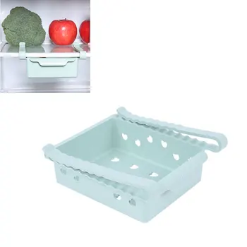 

2pcs Plastic Storage Containers Card Slot Slide Design Food Storage Organizer Drawer for Refrigerator Fridge Desk Table
