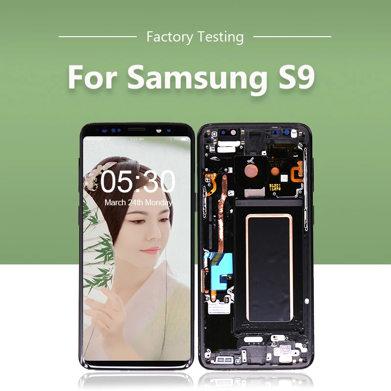10 шт. для SAMSUNG Galaxy S9 ЖК+ сенсорный экран дигитайзер+ рамка в сборе дисплей G960 G960F ЖК DHL EMS