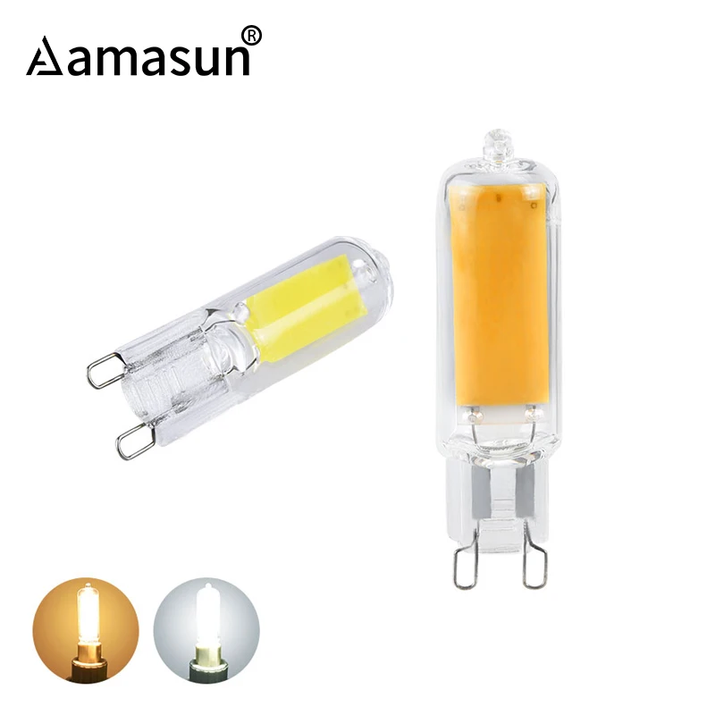 

Dimmable G9 LED Light Bulb 10W 7W 5W 220V COB Glass LED Lamp Replace 20W Halogen lamp for Pendant Lighting Fixture Chandeliers