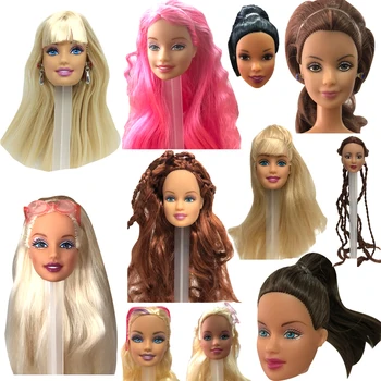 

NK Mixed Style Doll Head With Long Hair Girl Doll Accessories DIY Gift For Girls' Doll 11 inches Doll Head Hot Sale JJ