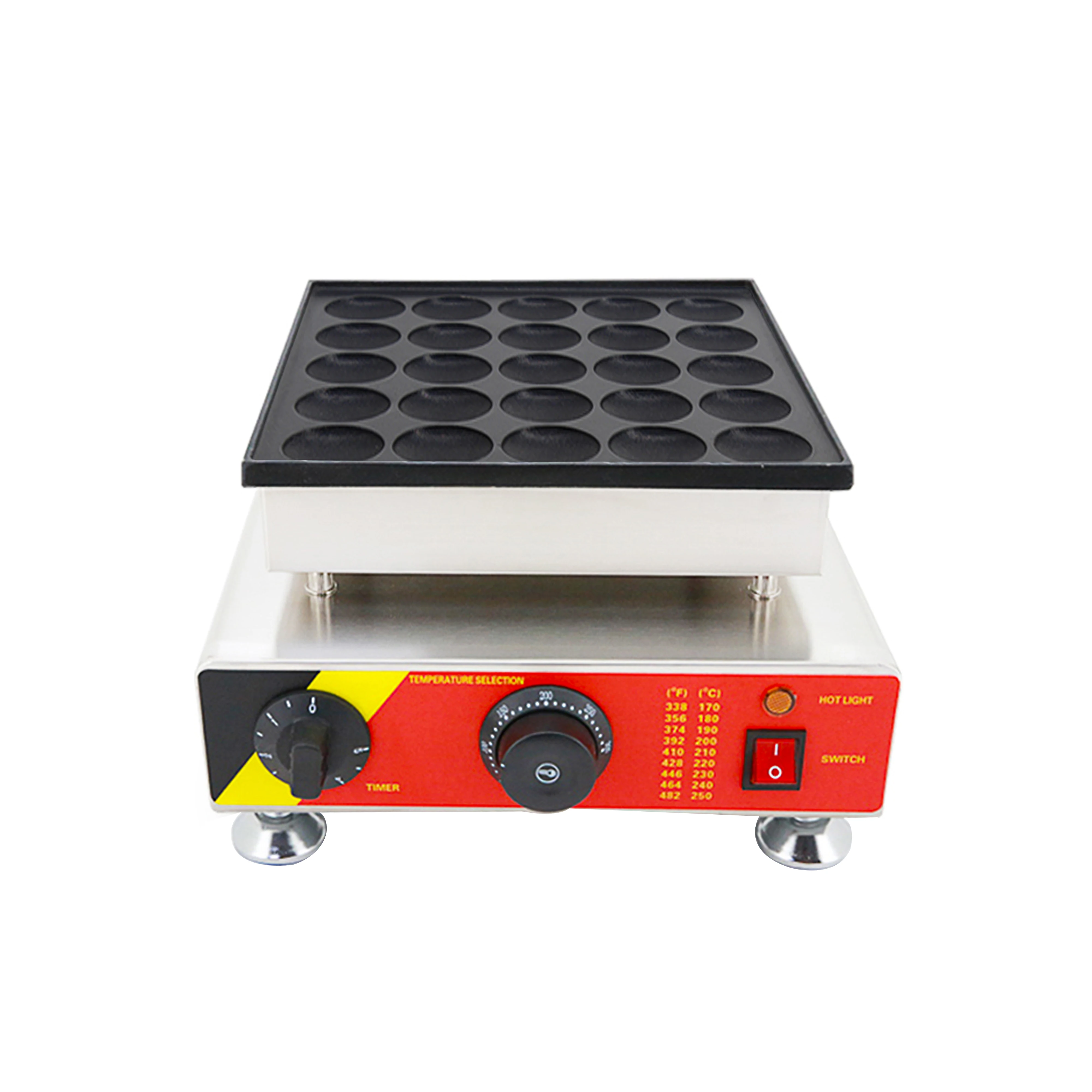 

Favorite 25 Holes Small Pancake Maker Poffertjes Grill Pumpkin Pie Machine Dorayaki Waffle Making Machine Kitchen Appliance