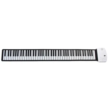 

Portable 88 Keys Roll Up Piano Digital Keyboard Piano Soft Electronic Keyboard Recharge Battery Standard Piano Tone