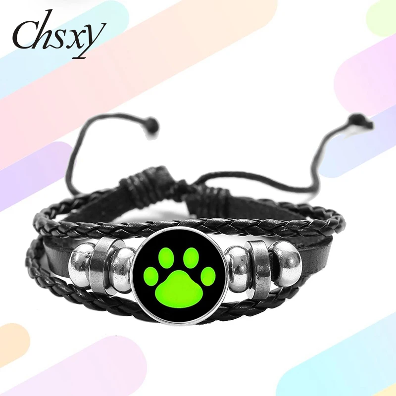 Модные браслеты CHSXY с собакой котом лапой животного для девочек и мальчиков