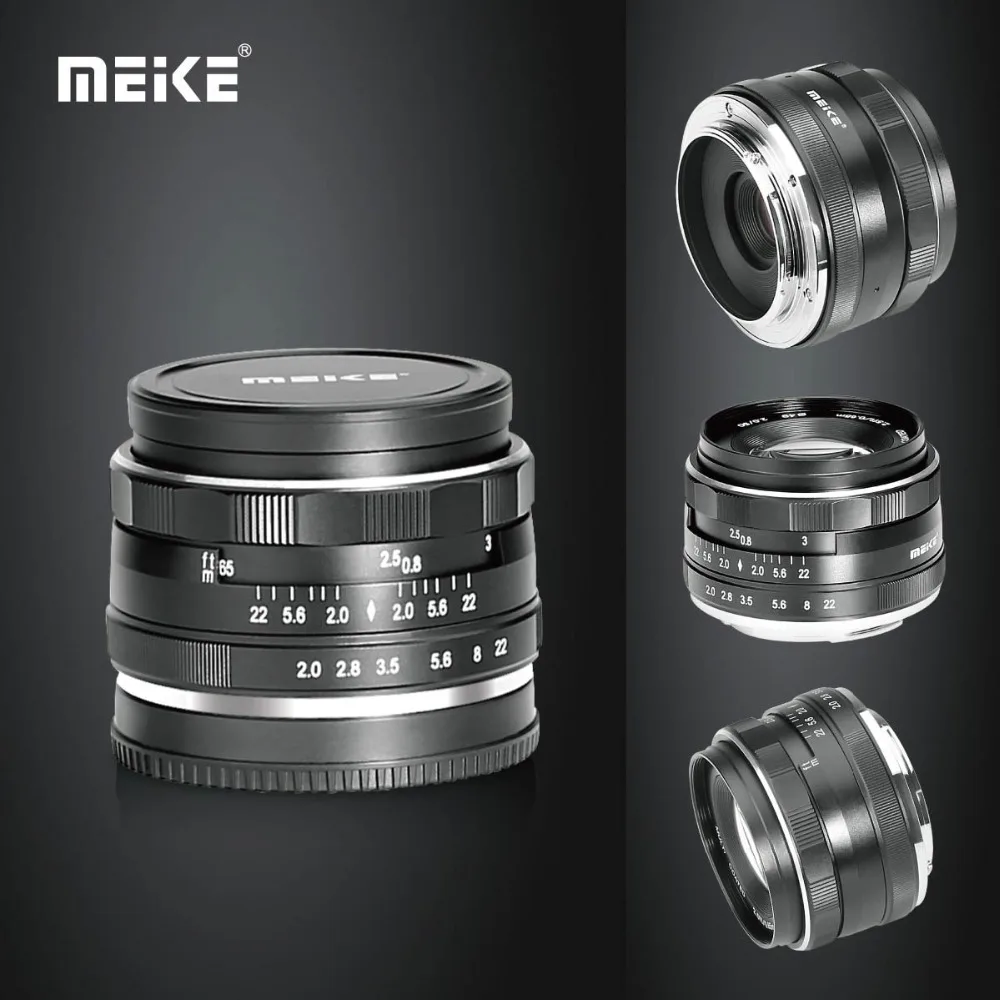 Meike 50 мм f2.0 с широкой диафрагмой и ручной фокусировкой APS-C для Olympus Panasonic Lumix M4/3 GM1 GM2 GX1 GX2 GX7 GX8 GF5 GF6 G7 G9