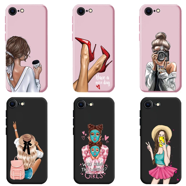 For iPhone SE 2020 Case Fashion Girls Silicone Soft Cover Bumper for iPhone  7 8 6 6s plus iphonese 2 se2020 se 2020 Phone Case - AliExpress
