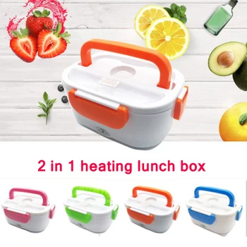

12V 110V/220V Portable Electric Heating Lunch Box Stainless Steel Home Car Dual Use Thermal Insulation Dinnerware Food Warmer