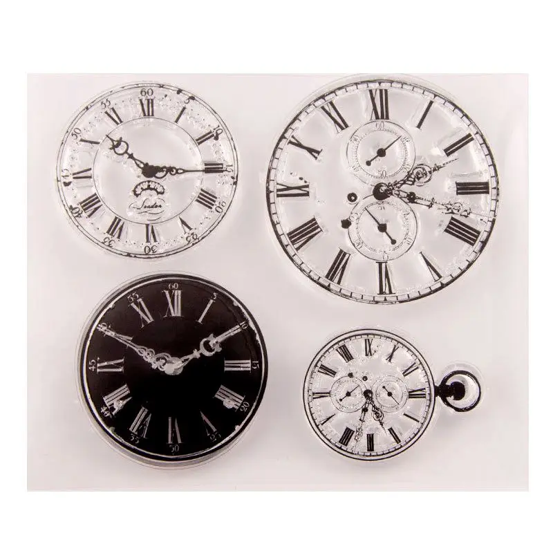 

Clock Transparent Clear Silicone Stamp/Seal for DIY scrapbooking/photo album Decorative clear stamp sheets Art Handmade Gift
