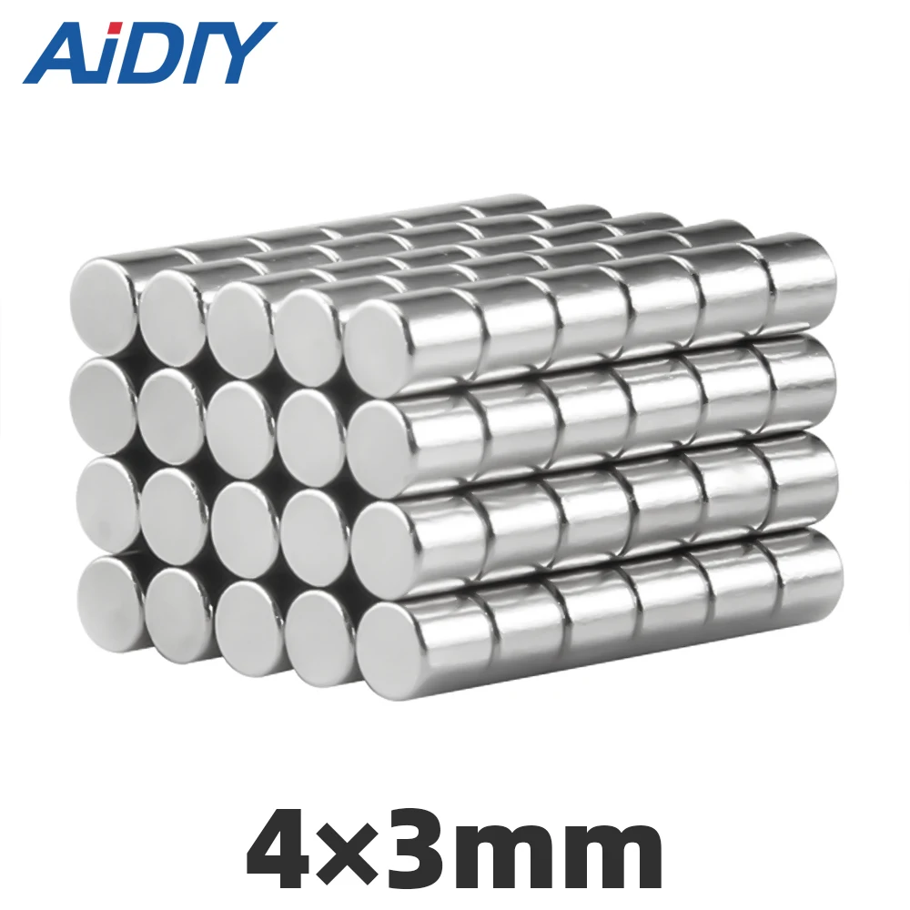

AI DIY 50/100Pcs 4 Ч 3mm N35 Neodymium Magnet Disc Super Strong Durable Mini Small Round Tiny Rare Earth Magnets Sheet 4*3mm