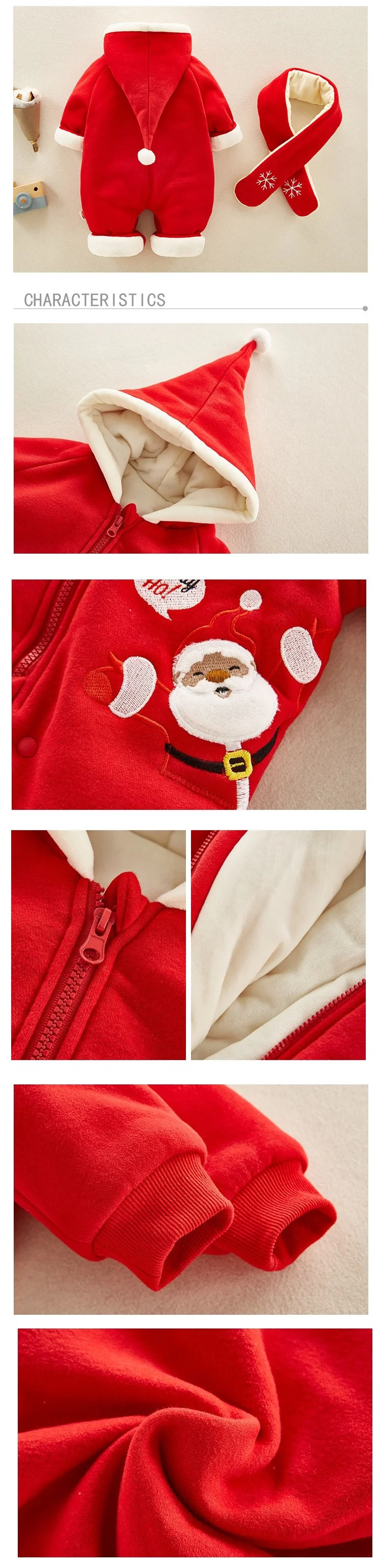 Плотные теплые детские комбинезоны; Рождественская Одежда для новорожденных; боди для маленьких девочек и мальчиков; комбинезон для детей 3-18 месяцев; Одежда для младенцев