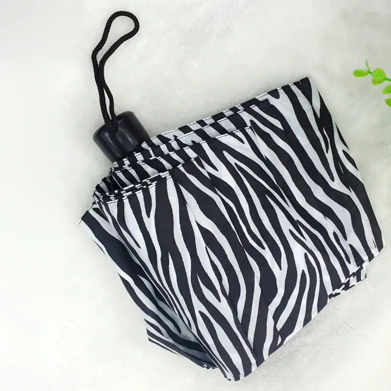 Zebra stripe 3 раза Unbrellas Для защиты от Солнца Анти-УФ женский ультра легкий мини Зонт не автоматический складной Зонты