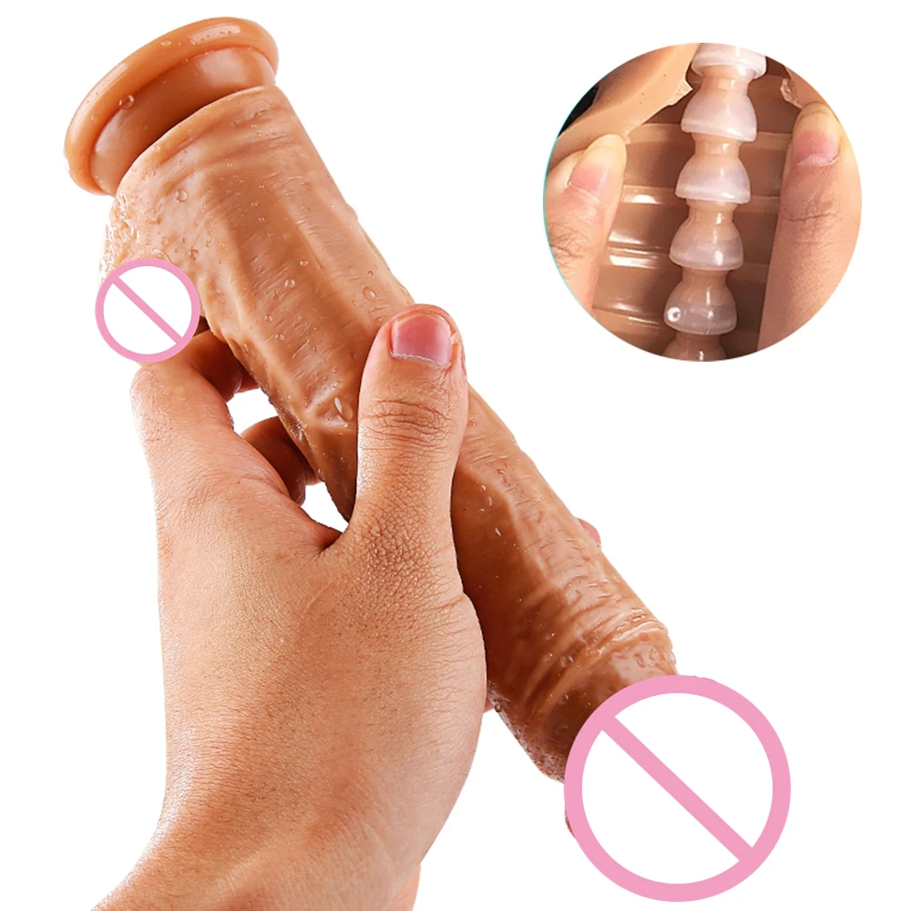 Skin Feel Realistic Dildo with Keel Real Soft Penis Dong for Women Masturbator G Spot Sex Toys Suction Cup Dildo