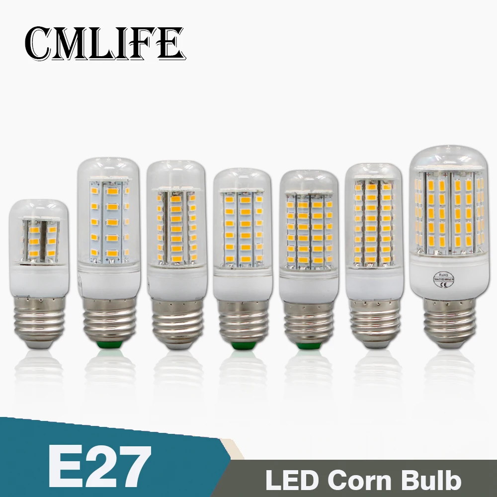 Светодиодная лампа кукуруза E27 светодиодный лампы 24 36 48 56 69 72 s AC 220V 230V 240V