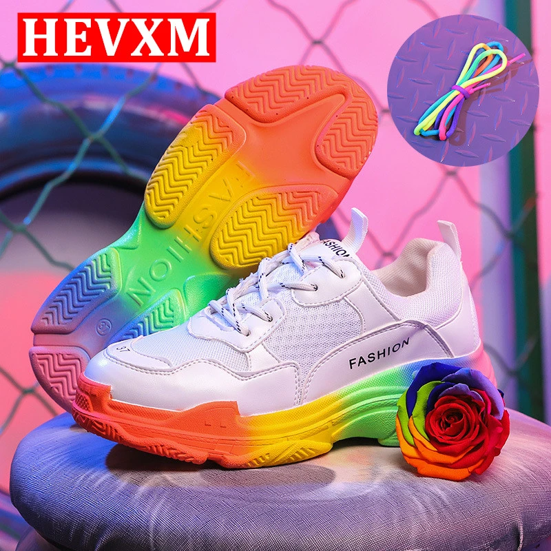 designer rainbow shoes