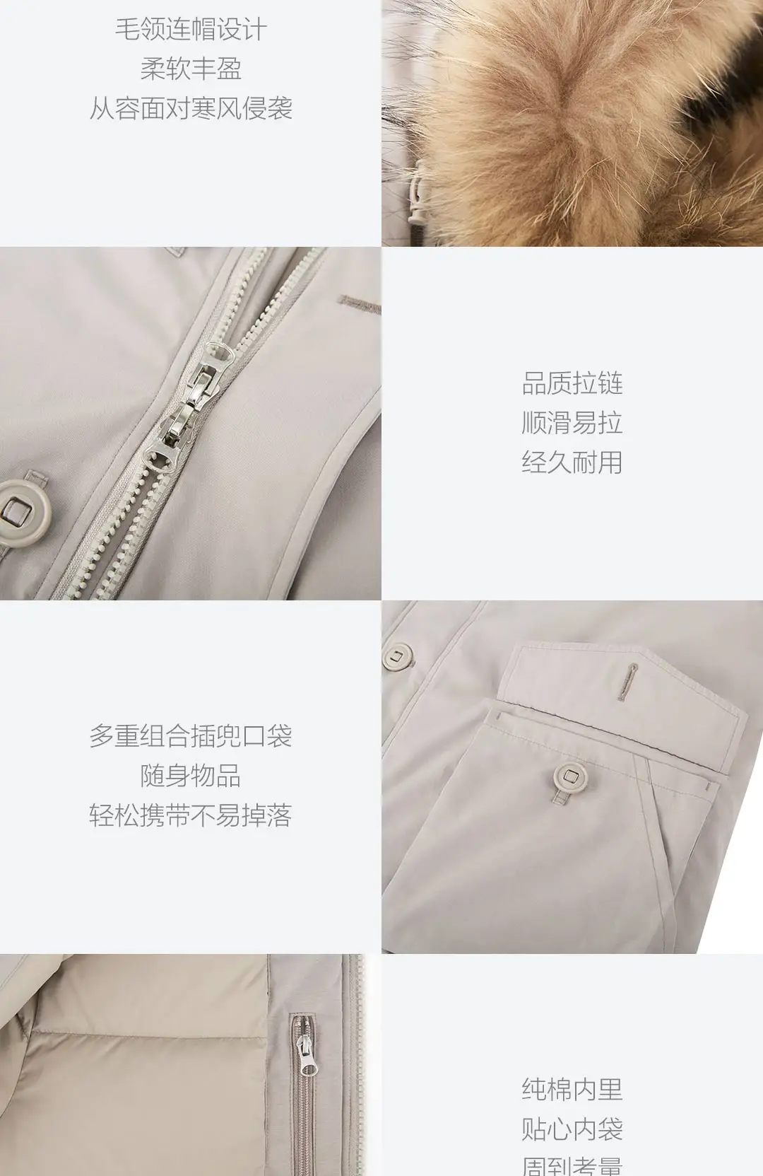 Новинка, Xiaomi Mijia Youpin MITOWNLIFE, рабочий пуховик с капюшоном, 90% белый утиный пух, плотный и стильный Теплый меховой воротник