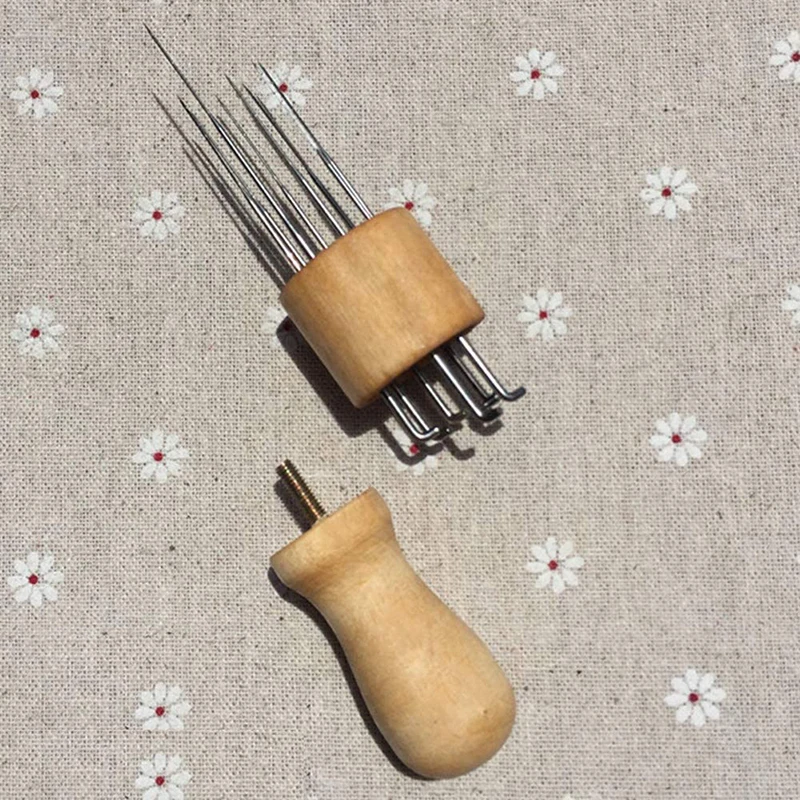 LMDZ Wool Felting Needles Tool Felting Needle with Eight Needles Needle Felting Kits Needle Felting Supplies Leather Finger Cot