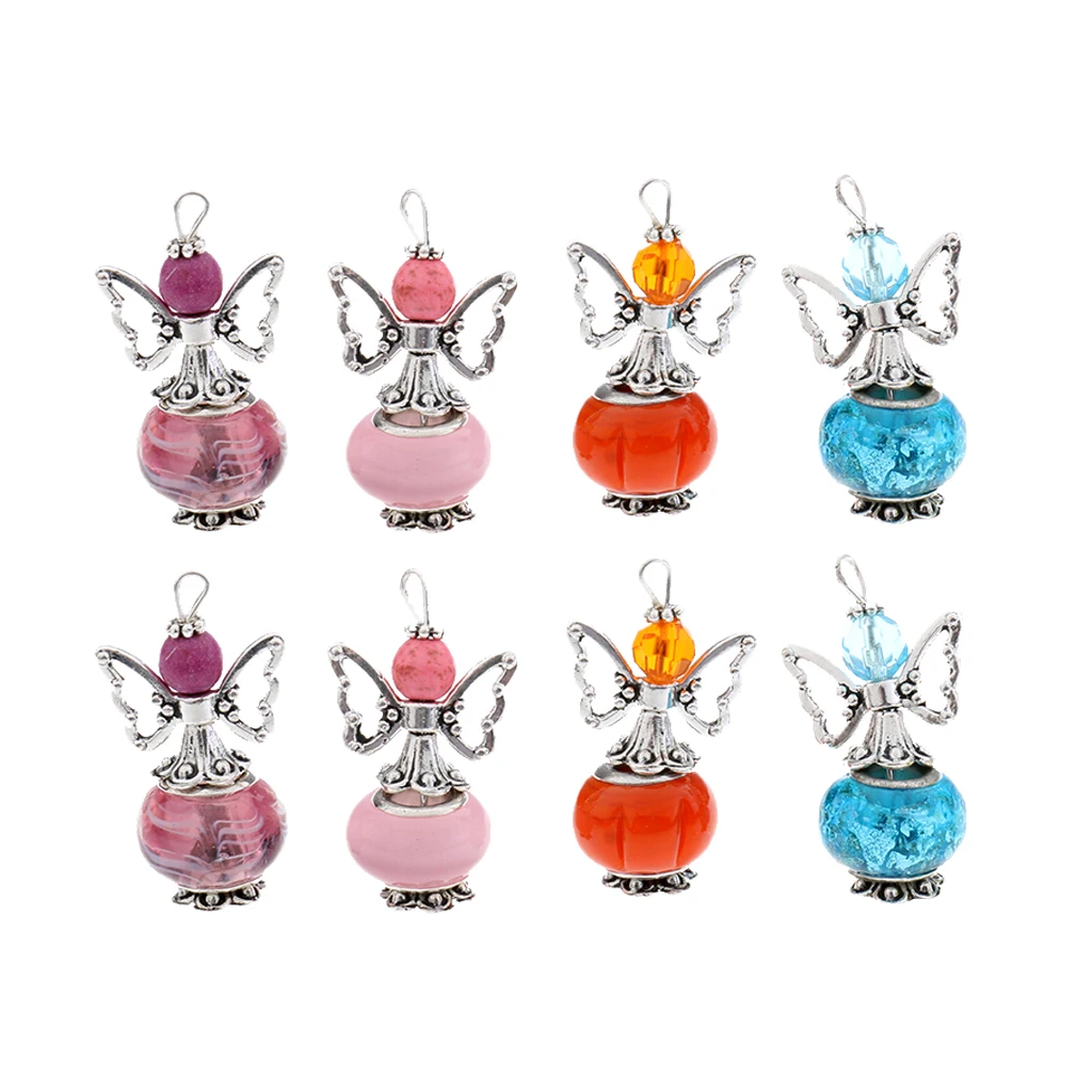 8Pcs Mixed Acrylic Dancing Angel Butterfly Charms Pendants 18 X 31 Mm