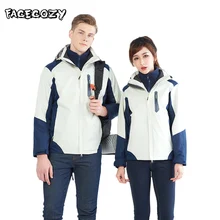 Facecozy для мужчин и женщин, куртка для катания на лыжах и сноуборде, зимняя, 3 в 1, зимние костюмы, походная Куртка для рыбалки