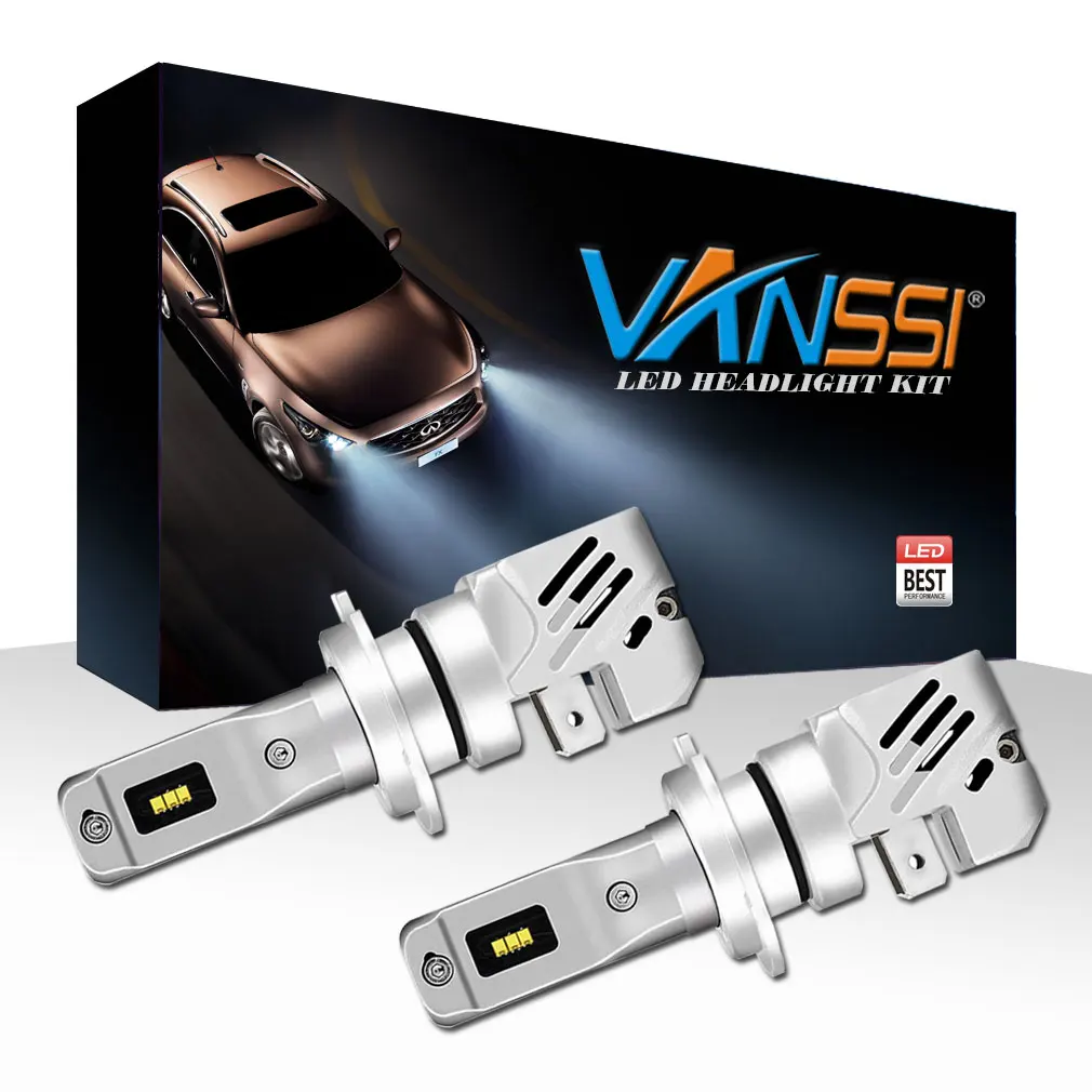 

2Pcs/Lot H7 LED Headlight Bulbs 6000K White 16000LM Car Front Headlamp Bulb Automobiles Auto Lamp